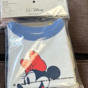 GAP Blue and White Pajama Set with Disney Design